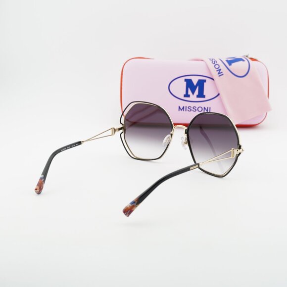 Missoni MIS 0075/S 0RHL 9O Geometric Sunglasses - Gold/Black/Grey main image 8